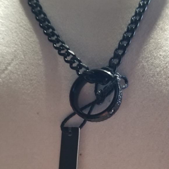 Anthony Jacob Black Stainless Steel Necklace - Picture 7 of 8